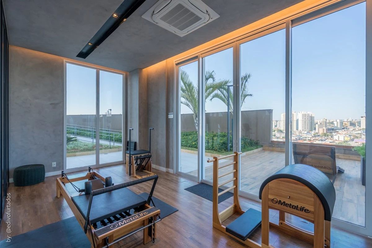 Sala de pilates · Apartamento de 3 suítes com vista livre em Jundiaí