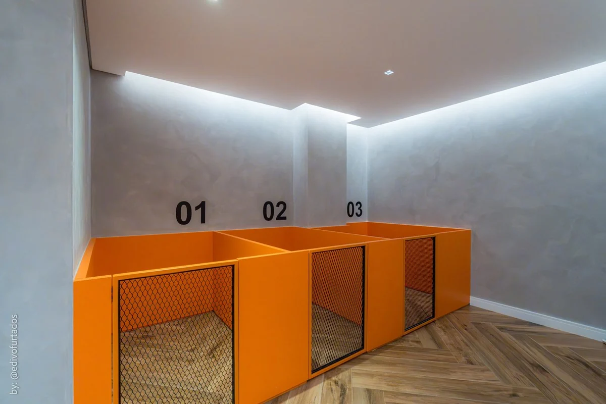 As baias do espaço pet · Apartamento de 3 suítes com vista livre em Jundiaí